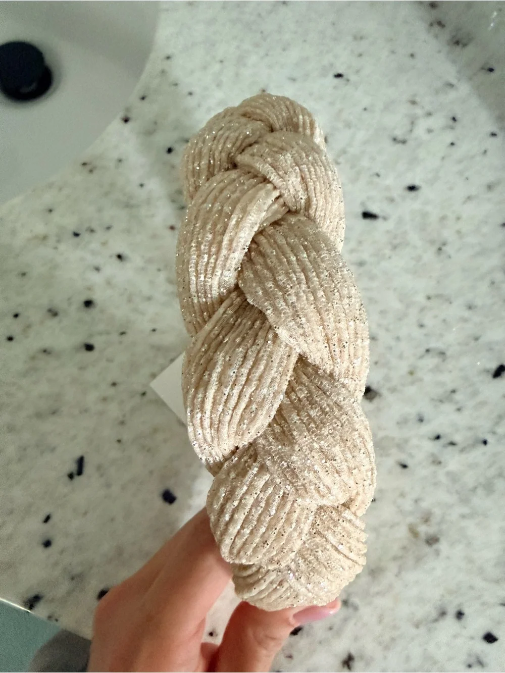 Loeffler Randall Lilac Braided Headband in Cream